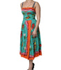 Dolce & Gabbana Multicolor Printed Silk Sleeveless Midi Dress