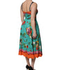 Dolce & Gabbana Multicolor Printed Silk Sleeveless Midi Dress