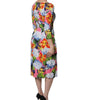 Dolce & Gabbana Multicolor Floral Side Slit Midi Dress