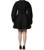 Dolce & Gabbana Black Cotton Long Sleeves A-line Mini Dress