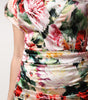 Dolce & Gabbana Multicolor Floral Short Sleeves Sheath Midi Dress