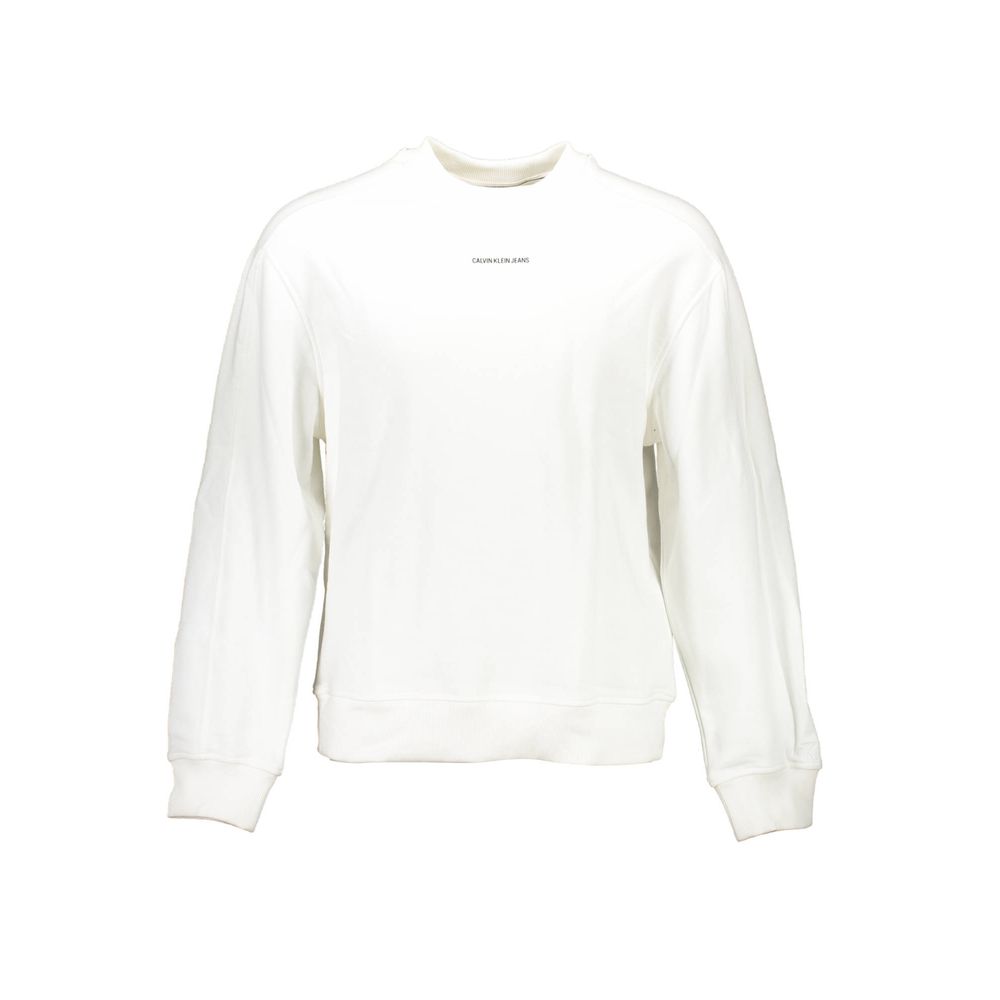 Sweat-shirt unisexe en coton blanc Calvin Klein