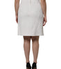 Dolce & Gabbana White High Waist Knee Length Pencil Skirt
