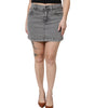 Dolce & Gabbana Gray Cotton Stretch Mid Waist Denim Mini Skirt
