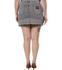Dolce & Gabbana Gray Cotton Stretch Mid Waist Denim Mini Skirt