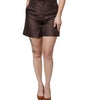 Dolce & Gabbana Brown Floral Brocade Mid Waist Mini Short
