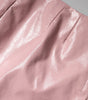 Dolce & Gabbana Glossy Pink Cotton High Waist Mini Skirt