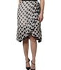 Dolce & Gabbana White Black Polka Dots Knee Length Skirt