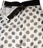 Dolce & Gabbana White Black Polka Dots Knee Length Skirt