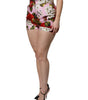 Dolce & Gabbana Pink Floral Print High Waist Hotpants Short