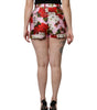 Dolce & Gabbana Pink Floral Print High Waist Hotpants Short