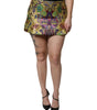 Mini-jupe taille moyenne en jacquard floral multicolore Dolce &amp; Gabbana