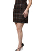 Jupe crayon taille haute en tweed tartan multicolore Dolce &amp; Gabbana