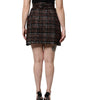 Jupe crayon taille haute en tweed tartan multicolore Dolce &amp; Gabbana
