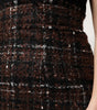 Jupe crayon taille haute en tweed tartan multicolore Dolce &amp; Gabbana