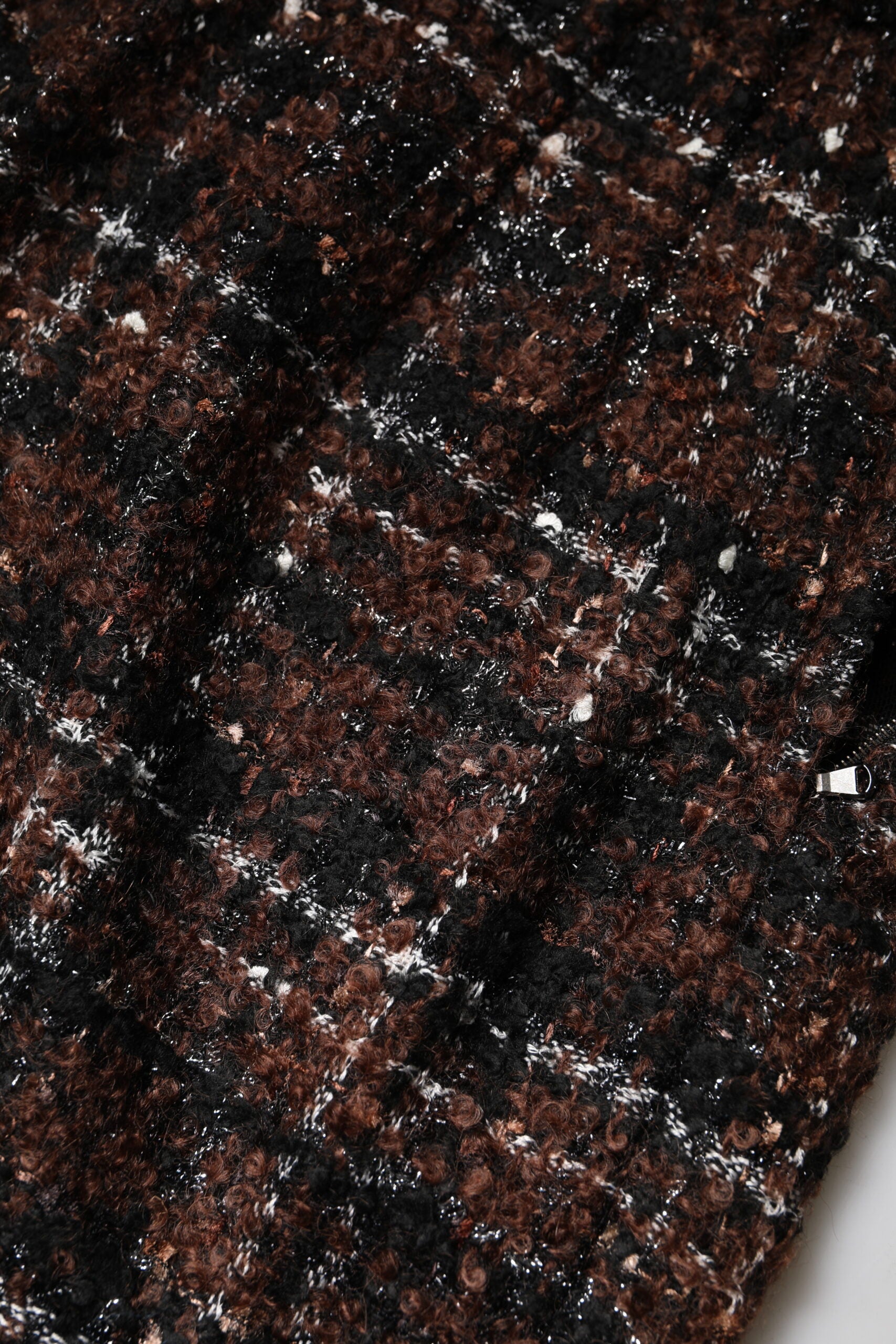 Jupe crayon taille haute en tweed tartan multicolore Dolce &amp; Gabbana