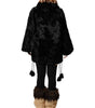 Dolce & Gabbana Black Lamb Fur Short Women Coat Jacket