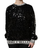 Dolce & Gabbana Black DG Queen Sequin Pullover Sweater