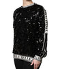 Dolce & Gabbana Black DG Queen Sequin Pullover Sweater