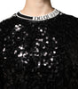 Dolce & Gabbana Black DG Queen Sequin Pullover Sweater