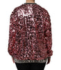 Dolce & Gabbana Pink DG Queen Sequin Pullover Sweater