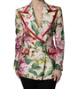 Dolce & Gabbana Multicolor Floral Double Breasted Jacket