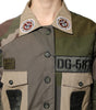 Dolce & Gabbana Military Green Cotton Button Down Jacket