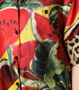 Dolce & Gabbana Multicolor Watermelon Collared Shirt Top