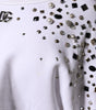 Dolce & Gabbana White Embellished Long Sleeve Cropped Sweater