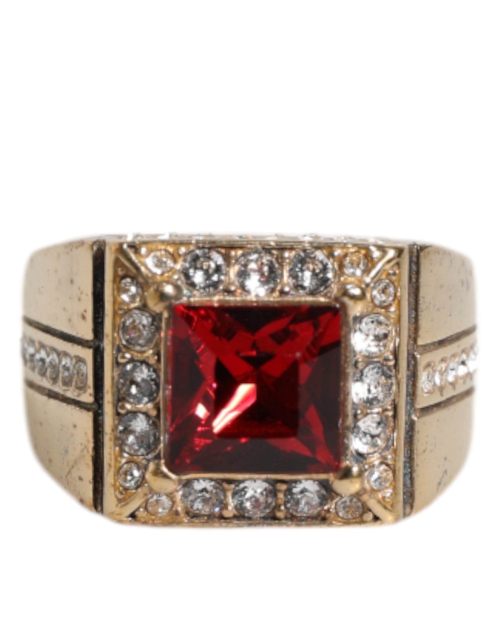Bague Dolce &amp; Gabbana en argent sterling 925 doré avec cristaux