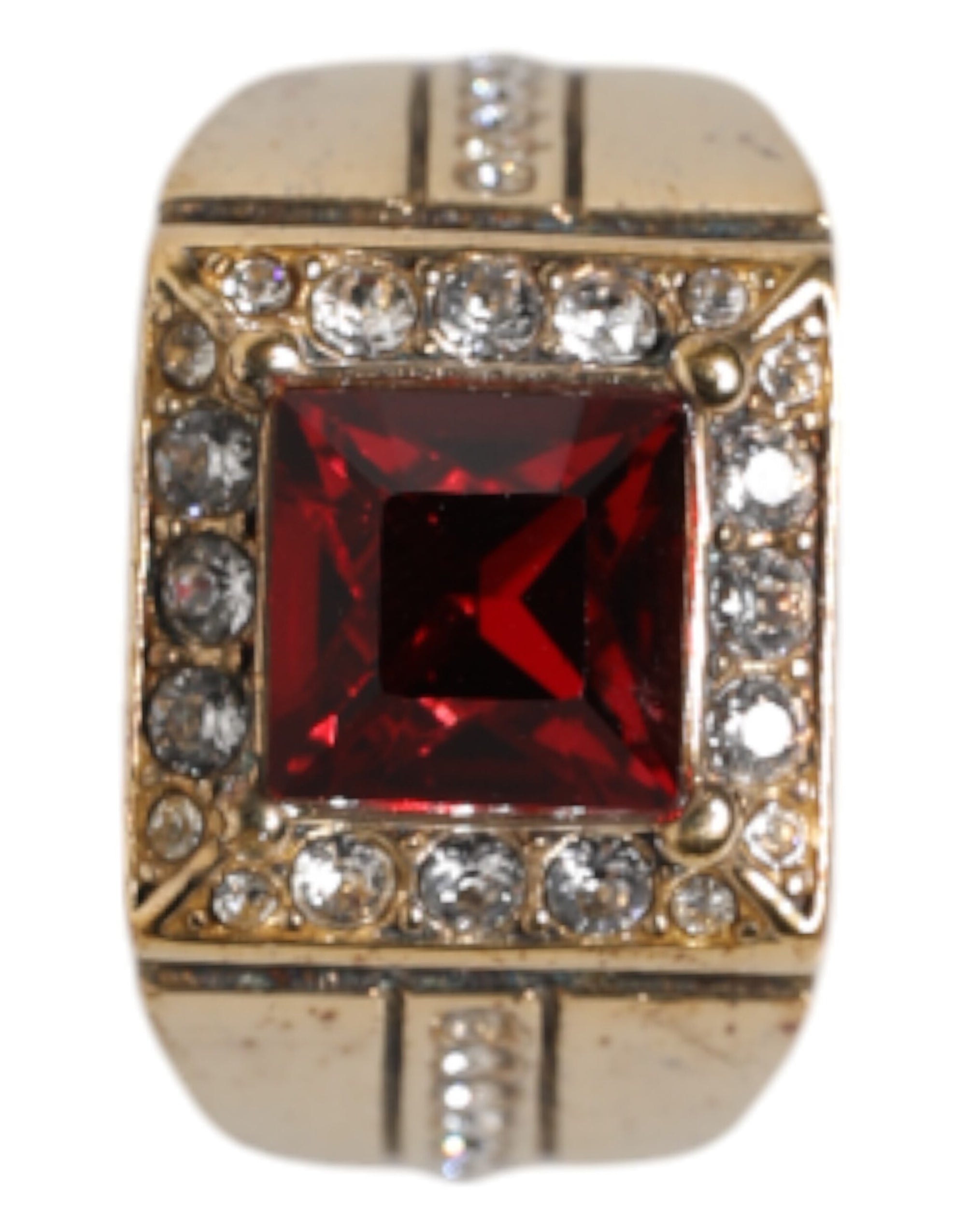 Bague Dolce &amp; Gabbana en argent sterling 925 doré avec cristaux