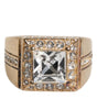 Dolce &amp; Gabbana Gold Tone Sterling Silver 925 Crystals Ring
