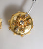 Casque audio Dolce &amp; Gabbana en cuir doré avec motif floral et cristaux Angel