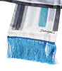 Dolce &amp; Gabbana Multicolor Stripes Silk Fringes Neck Foulard Scarf