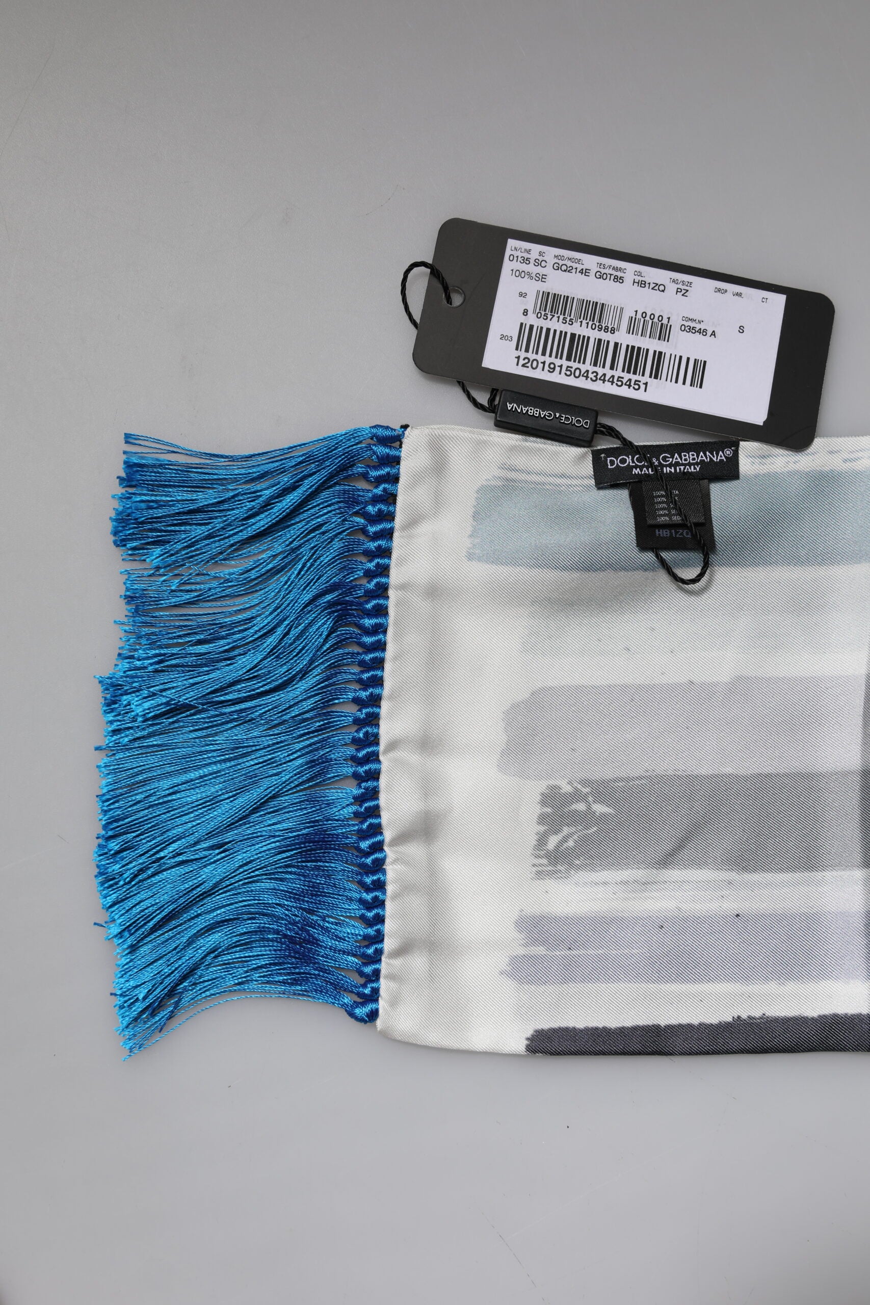 Dolce &amp; Gabbana Multicolor Stripes Silk Fringes Neck Foulard Scarf
