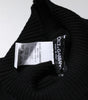 Dolce &amp; Gabbana Black Cashmere Knitted Neck Warmer Foulard Scarf