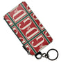 Portefeuille porte-cartes Dolce &amp; Gabbana en cuir de veau vert avec logo imprimé monogramme