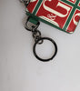 Portefeuille porte-cartes Dolce &amp; Gabbana en cuir de veau vert avec logo imprimé monogramme