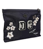 Dolce & Gabbana Blue DG Logo Patch Embellished Pouch Clutch Bag
