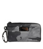 Dolce & Gabbana Black Gray Camouflage Logo Plaque Keyring Pouch Bag