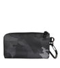 Dolce & Gabbana Black Gray Camouflage Logo Plaque Keyring Pouch Bag
