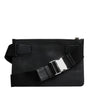 Dolce & Gabbana Black Leather Logo Plaque Purse Fanny Pack Bag