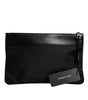 Dolce & Gabbana Multicolor Leopard Jacquard Print Logo Plaque Pouch Bag