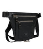 Dolce & Gabbana Black Calfskin Logo Plaque Belt Waist Men Fanny Pack Bag
