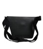 Dolce & Gabbana Black Calfskin Logo Plaque Belt Waist Men Fanny Pack Bag