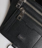 Dolce & Gabbana Black Calfskin Logo Plaque Belt Waist Men Fanny Pack Bag