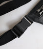 Dolce & Gabbana Black Calfskin Logo Plaque Belt Waist Men Fanny Pack Bag