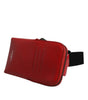 Dolce & Gabbana Red Calfskin Logo Purse Phone Belt Waist Bag