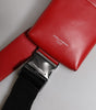 Dolce & Gabbana Red Calfskin Logo Purse Phone Belt Waist Bag