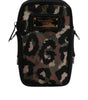Dolce &amp; Gabbana Multicolor Leopard Jacquard Logo Plaque Neck Strap Bag